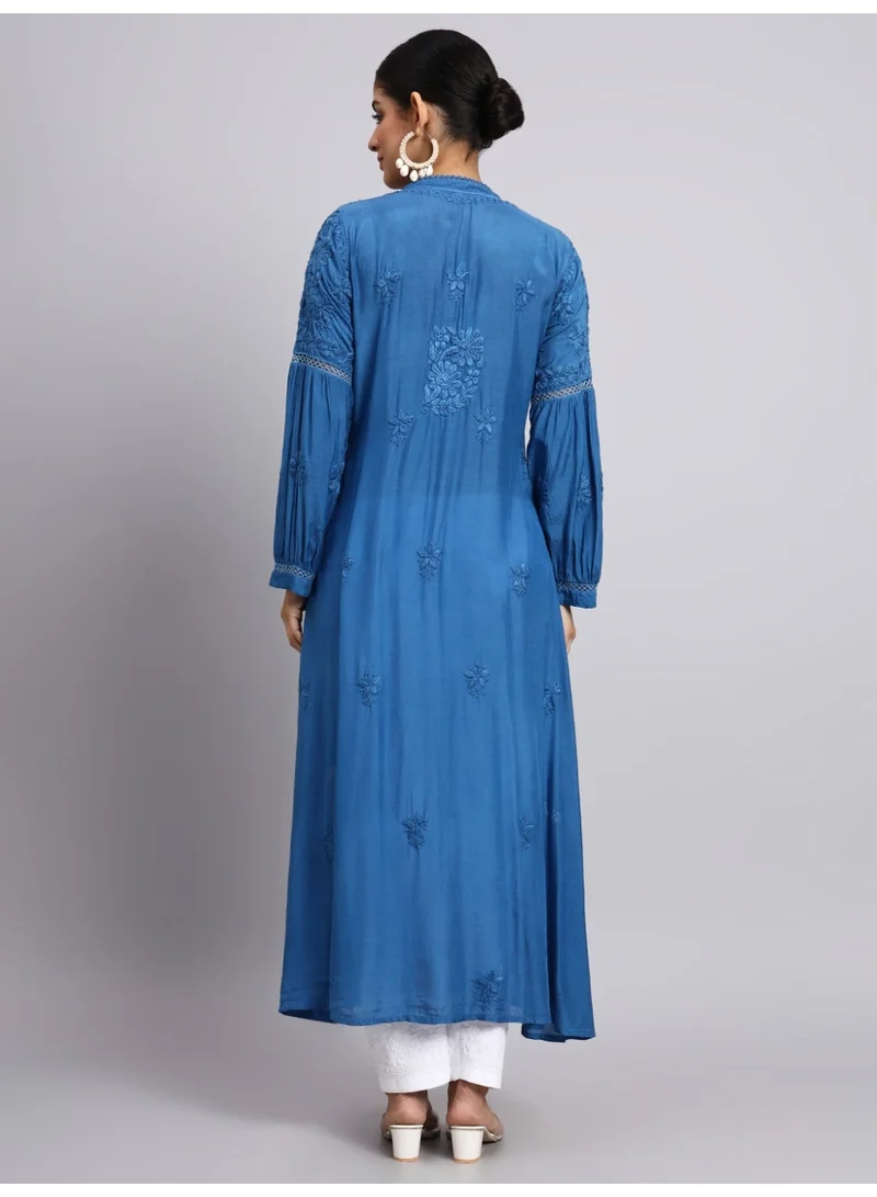 Alaya Women Chikankari Hand Embroidered Muslin Kurta-AL4100